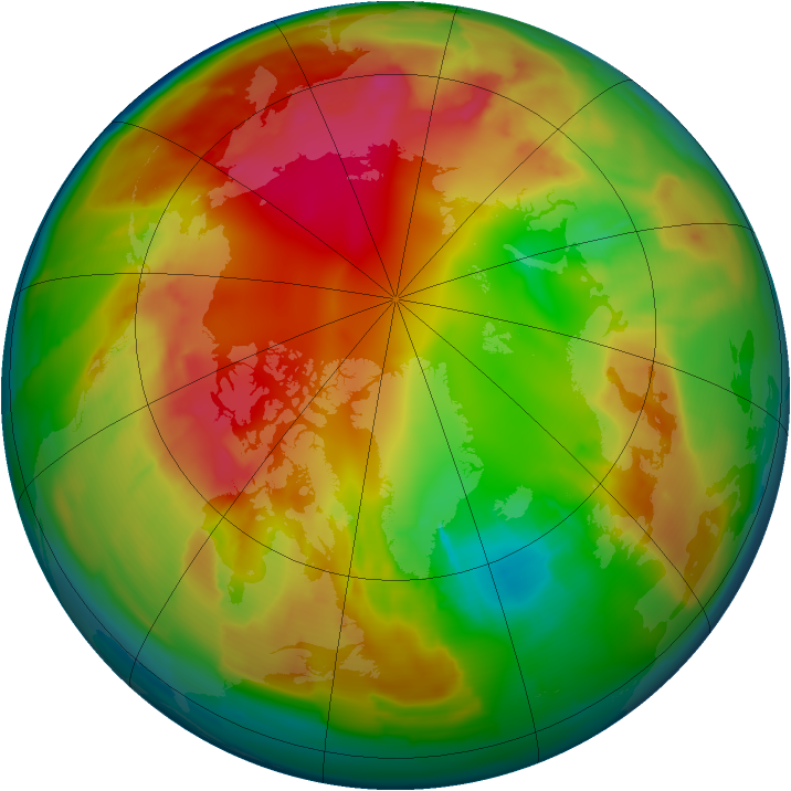Arctic ozone map for 05 February 2012